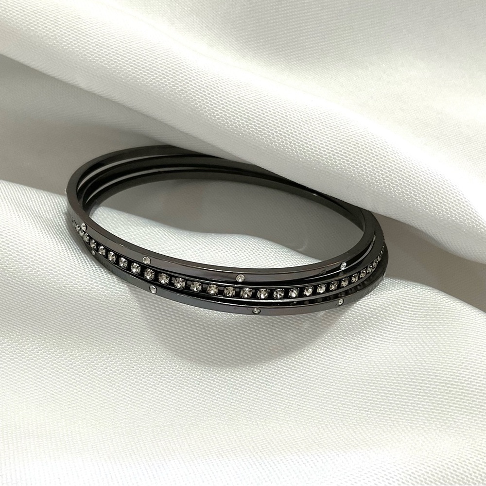 3 PC Lot of Rhinestone Bangles - Picture 2 of 3
